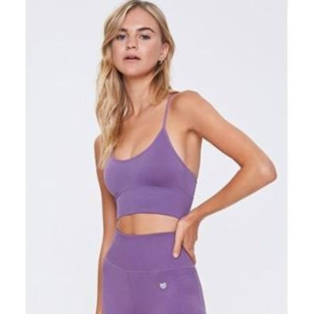 Purple criss-coss seamless sports bra size small - Picture 1 of 7